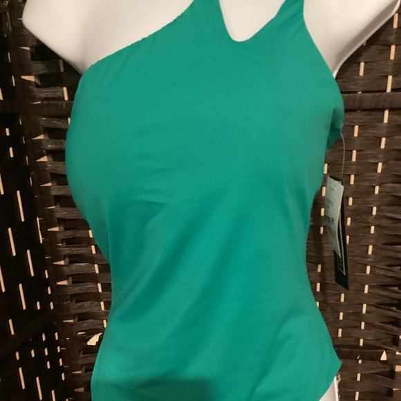 TUMMY CONTROL STRAPPY ONE SHOULDER ( Size: 14) ( Color:Light Green) - Picture 4 of 8